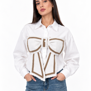 Bow Poplin Shirt