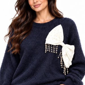 Premium Mohair Bow Sweater