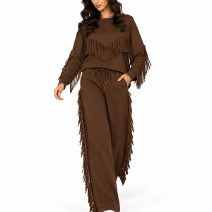 Fringe Cotton Two-Piece Set